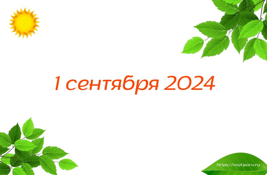 1 сентября 2024